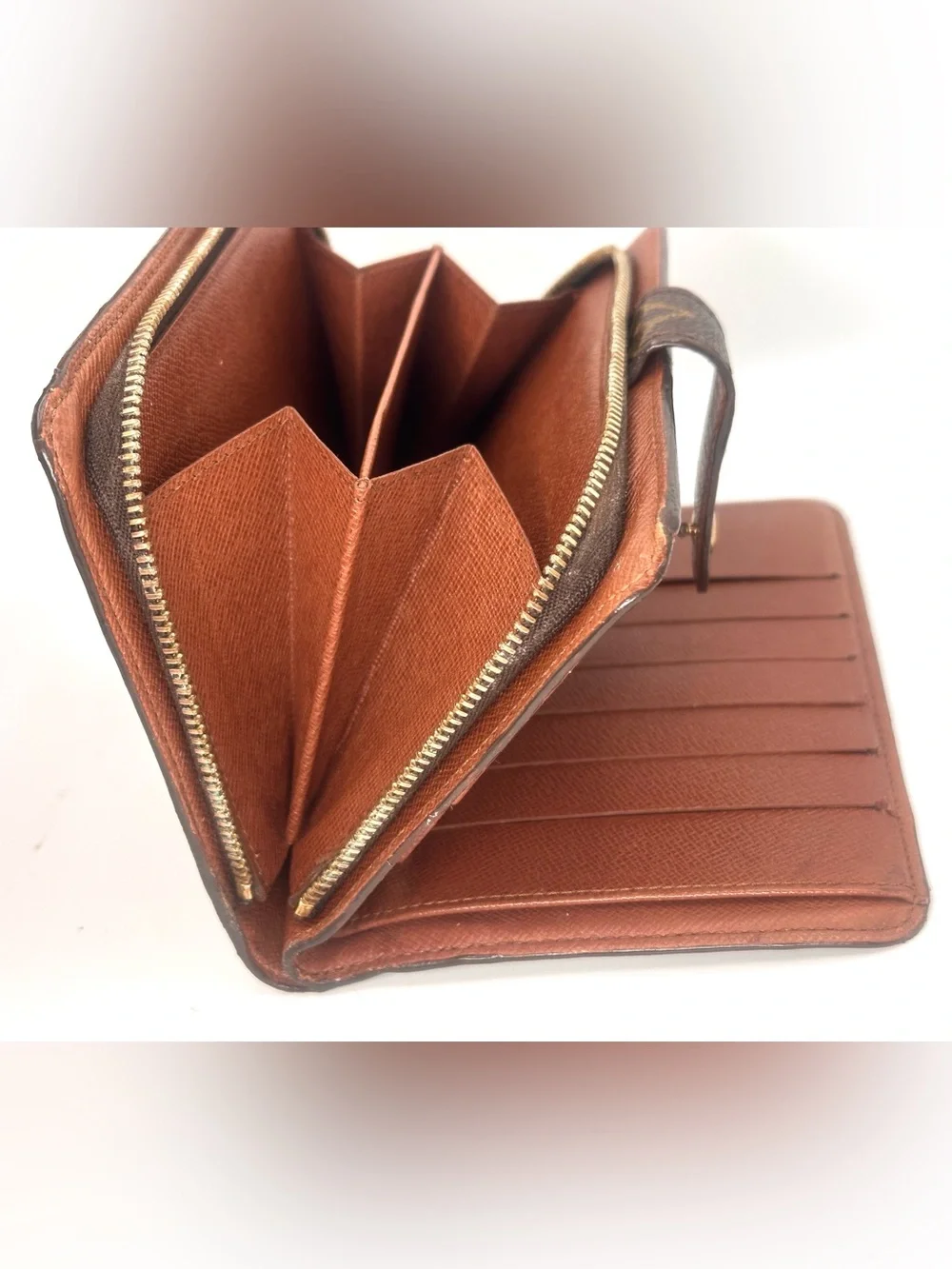 Authentic Louis Vuitton Monogram Papier wallet passport holder good condition
